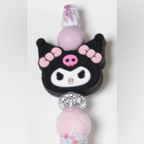 Kuromi Custom Made Silicone Beaded Pen - Picture 2 of 2